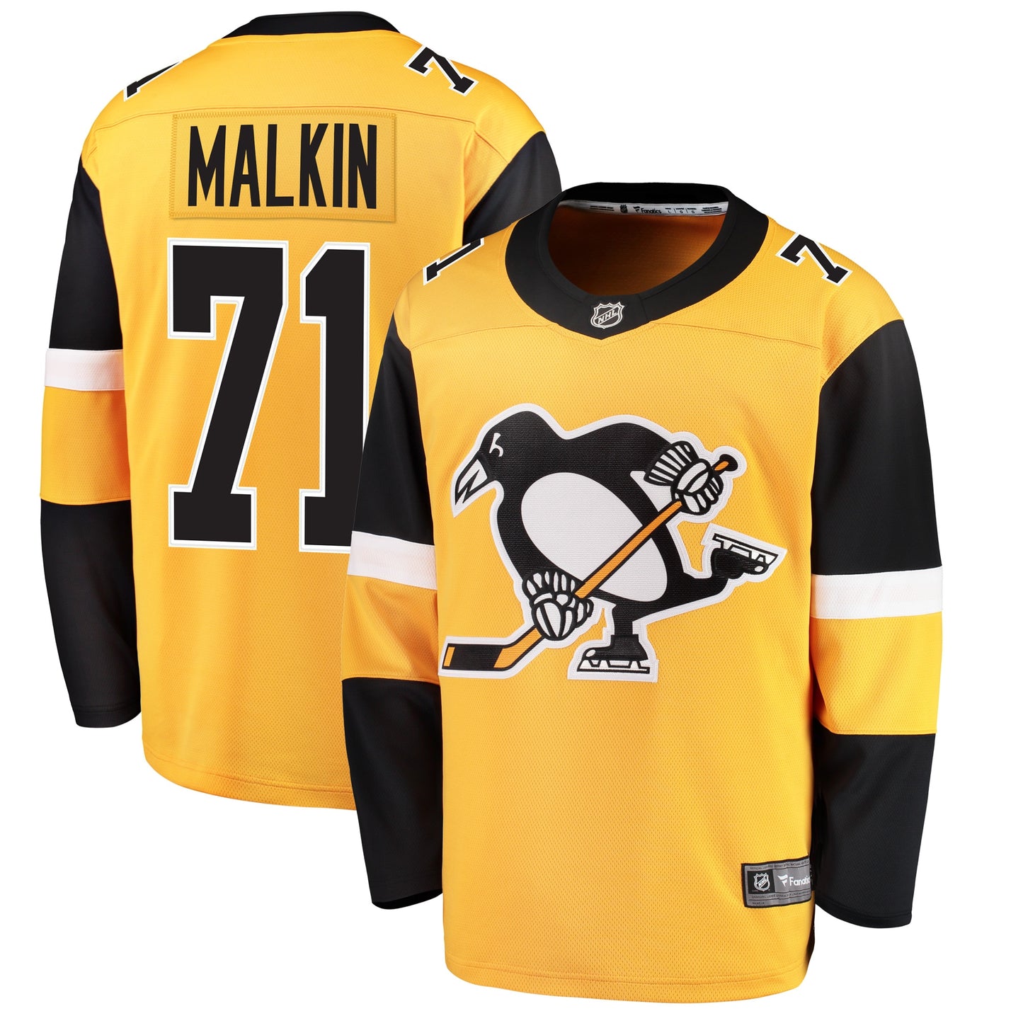 Evgeni Malkin Pittsburgh Penguins Fanatics Branded Youth Alternate Breakaway Player Jersey - Gold