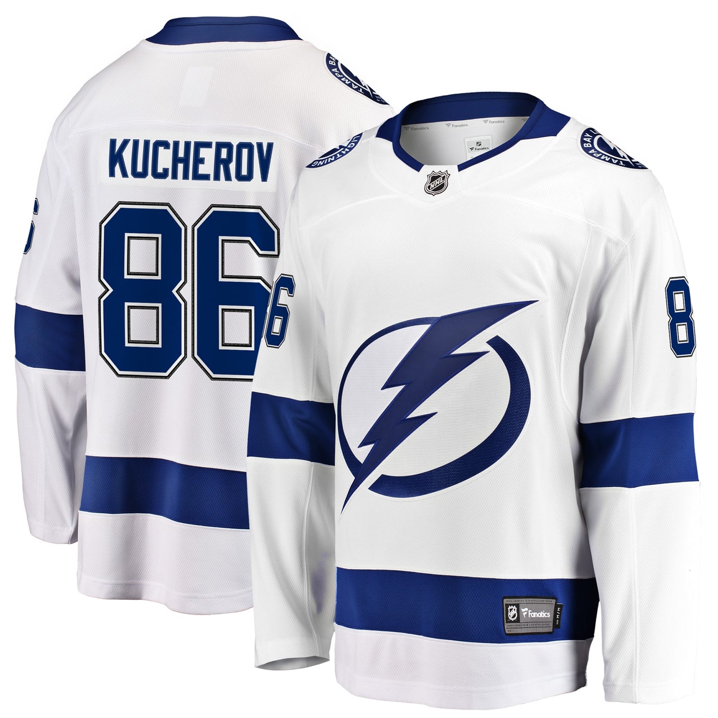 Nikita Kucherov Tampa Bay Lightning Fanatics Branded Away Premier Breakaway Player Jersey - White