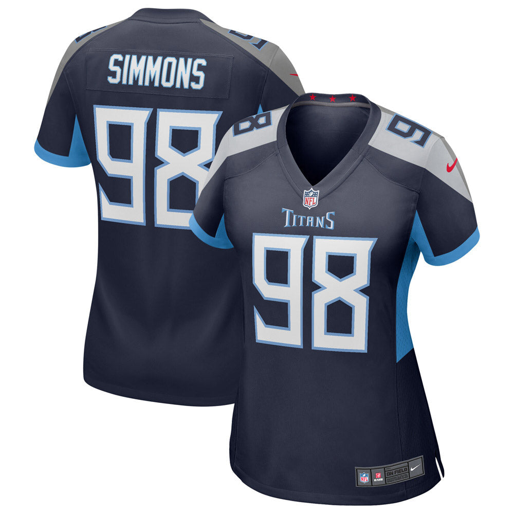 Women's Jeffery Simmons Tennessee Titans Game Jersey Navy