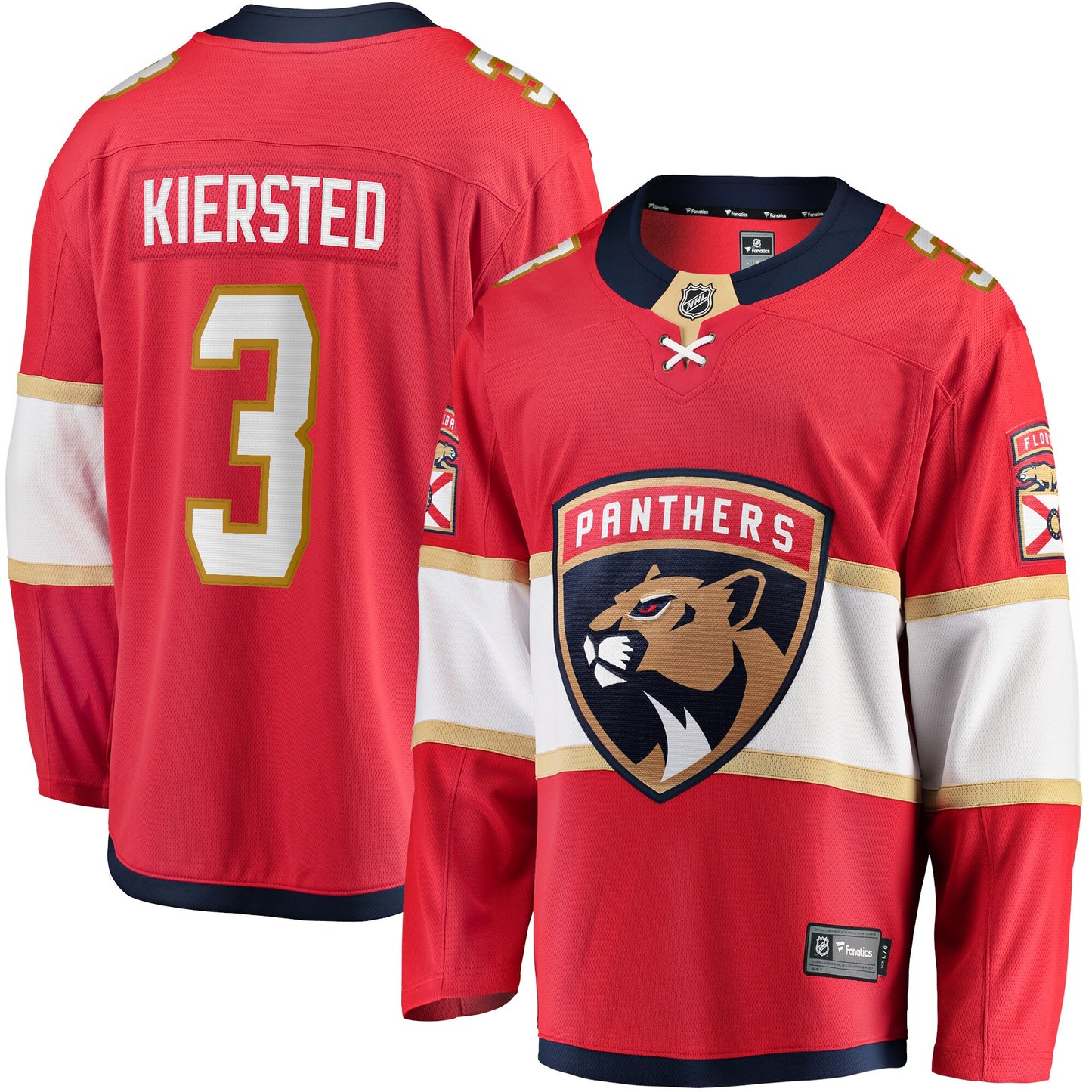 Matt Kiersted Florida Panthers Fanatics Branded Home Team Breakaway Player Jersey - Red